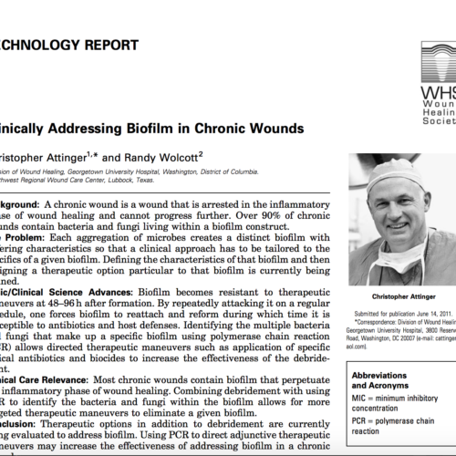 Clinically Addressing Biofilm in Chronic Wounds