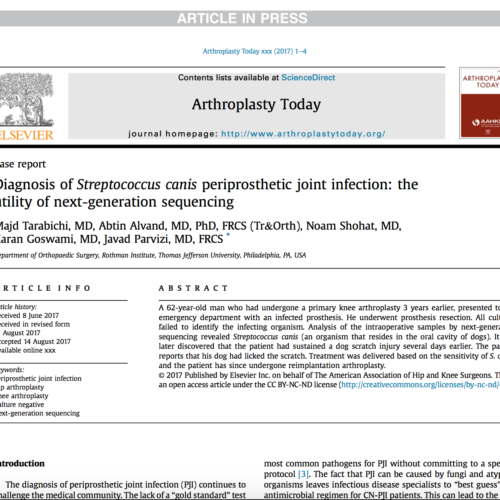 Diagnosis of Streptococcus Canis
